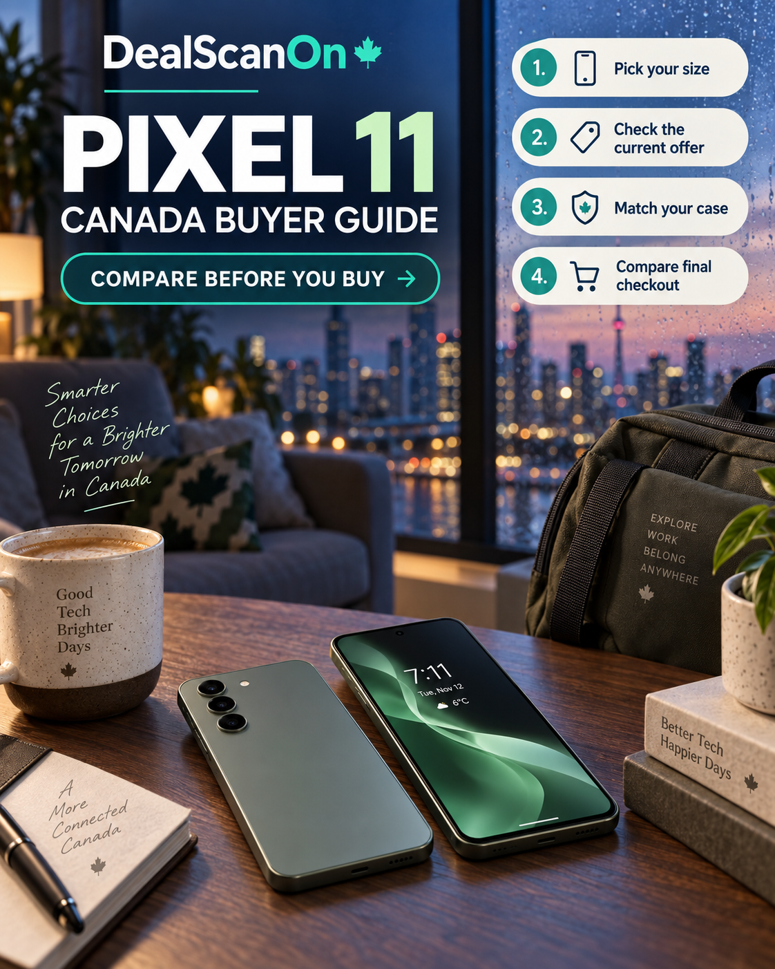 DealScanOn Pixel 11 Canada buyer guide with four pre-purchase checks